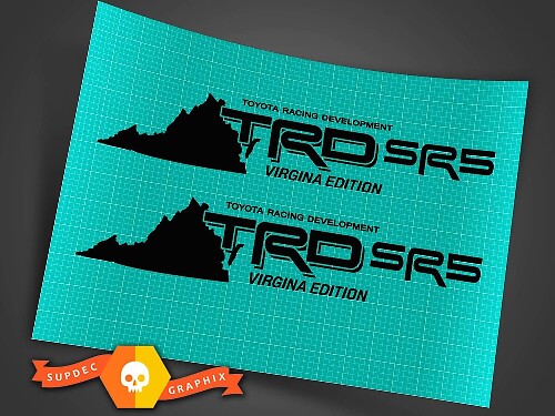 TRD SR5 Virginia Edition Vinyl Decal Set voor Toyota Tacoma