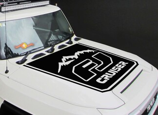 TOYOTA FJ CRUISER 1x Motorkap streep grafische vinyl motorkap sticker sticker van hoge kwaliteit

