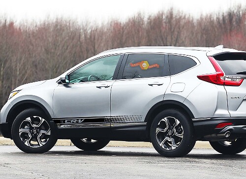 Racing Strepen & CR-V Logo Zij Vinyl Decal Sticker voor Honda CR-V