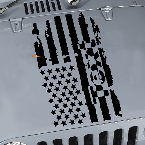 JEEP WRANGLER 1x Hood Decal racestickers vlag logo grafische vinyl motorkap streep
