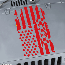 Motorkap sticker US-vlag graphic vinyl sticker voor Jeep Wrangler 3
