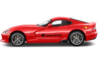 Dodge VIPER 2x zijstrepen grafische kwaliteit vinyl stickers racestickers logo
