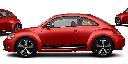 Turbo zijstrip vinylstickers voor Volkswagen Kever