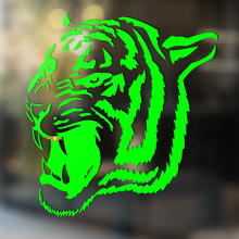 Tijger wilde kat Vinyl Muur Raam Badkamer Sticker Sticker #5
_2