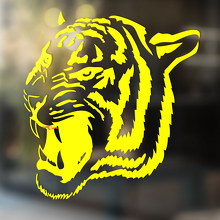 Tijger wilde kat Vinyl Muur Raam Badkamer Sticker Sticker #5
_3