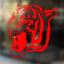 Tijger wilde kat Vinyl Muur Raam Badkamer Sticker Sticker #5
_4