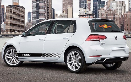 Gemerkt Zijstripes Vinyl Decal Kit voor Volkswagen Golf GTI