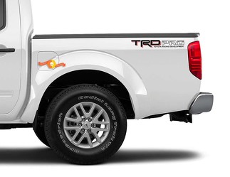 2x TRD PRO Toyota Racing Development Tacoma Tundra Bed Side Vinyl Sticker Sticker 2 Kleuren

