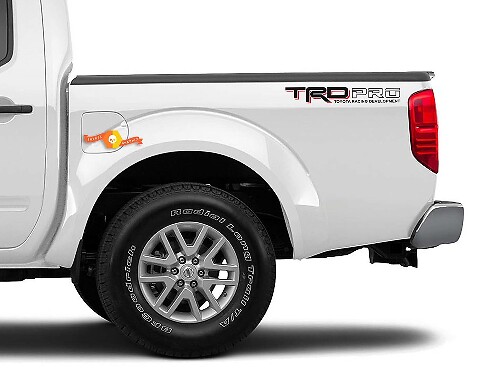 2x TRD PRO Toyota Racing Development Tacoma Tundra Bed Side Vinyl Sticker Sticker 2 Kleuren
