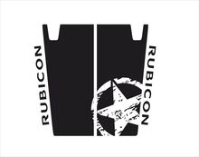 Kit voor Jeep RUBICON Wrangler Hood Badge vinyl Decal sticker graphics 2007-2018
 2
