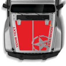 Set voor Motorkap Military Star Vinyl Sticker voor Jeep Rubicon Wrangler 3