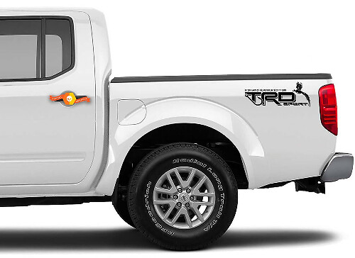 TRD Sport Fish & Feather Bedside Vinyl Decal Set voor Toyota Tacoma Tundra