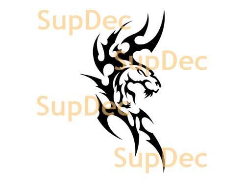 Tijger wilde kat Vinyl Muur Raam Badkamer Sticker Decal #6