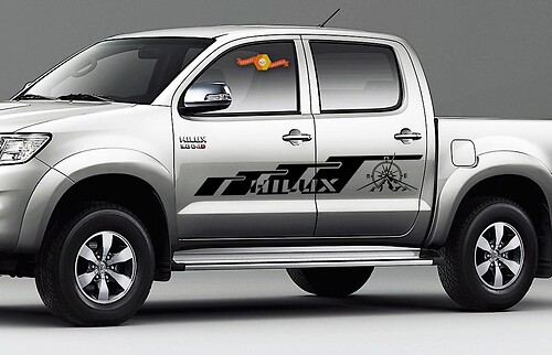 Compass Mountain Style Zijkant Vinyl Decal Sticker voor Toyota Hilux