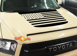 Toyota Tundra Truck 2014-2018 Blackout Amerikaanse vlag vinyl kap sticker
