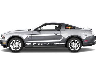 Ford Mustang Rocker Panel Deur Side Stripes Decals - RJ - Strips Stickers Lower
