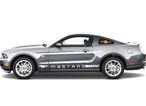 Ford Mustang Rocker Panel Deur Side Stripes Decals - RJ - Strips Stickers Lower
