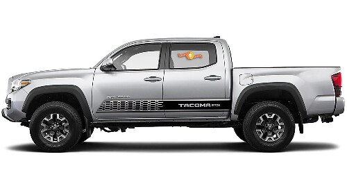2X Toyota Tacoma 2016-2018 side skirt Vinyl Decals graphics rally sticker kit

