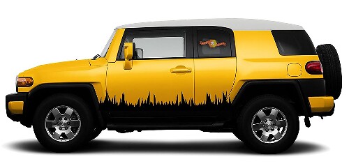 Grass zijkant deur vinyl stickers voor Toyota FJ Cruiser
