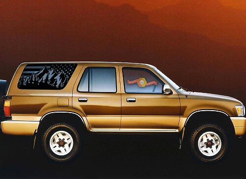 Mountain Style USA-vlag achterraam vinyl sticker voor Toyota 4Runner 1990-1995
