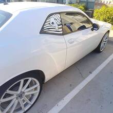 2 Dodge Challenger Window Custom Amerikaanse vlag Vinyl Windscherm Sticker Grafische Stickers
 2