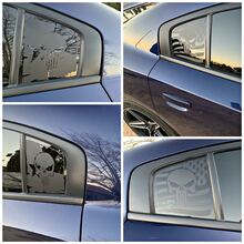 2 Dodge Charger Window Amerikaanse vlag Punisher Vinyl Windscherm Sticker Grafische Stickers
 2