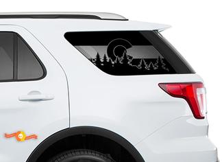 2011-2018 Ford Explorer - Voorruitstickers met vlag van de staat Colorado voor achterruitstickers
