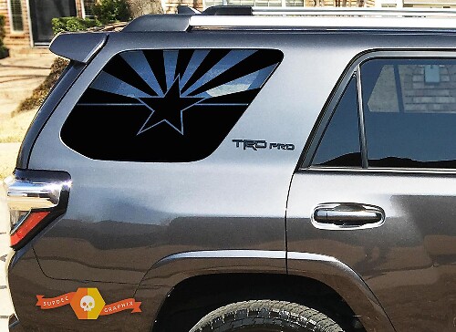 Arizona staatsvlag vinyl sticker voor achterzijruit voor Toyota 4Runner 2010-2019