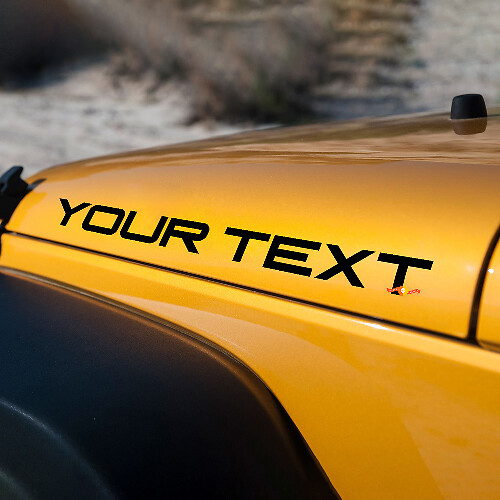 Aangepaste motorkap vinylstickers decals voor Jeep Wrangler YJ