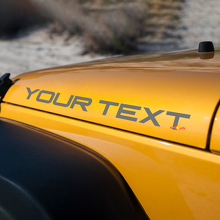 Aangepaste motorkap vinylstickers decals voor Jeep Wrangler YJ 2