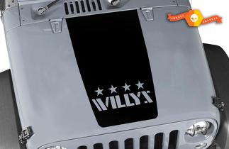Jeep Willys wrangler vintage logo vinyl sticker motorkap sticker
