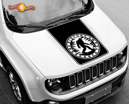 Jeep Renegade Yeti Bigfoot Sasquatch zijkanten en motorkap sticker vinyl sticker
