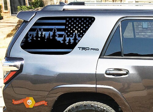 Forest USA-vlag raam Vinyl decal voor Toyota 4Runner 2010-2019