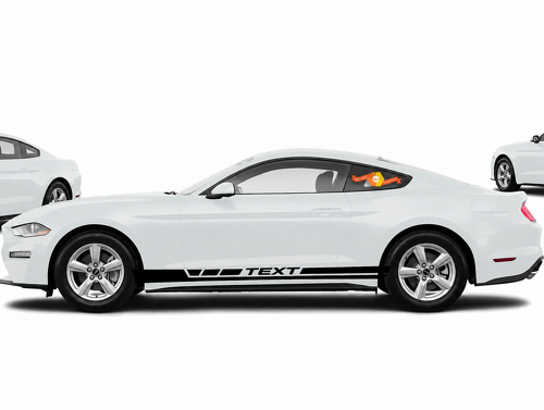 Aangepaste Tekst Rocker Panel Stickers Decals voor Musclecar Musclecarmodel 2015-2020 7724