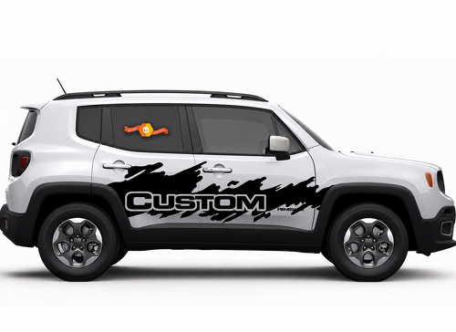 CUSTOM Spatpaar Zij Vinyl Decal Sticker voor Jeep Renegade