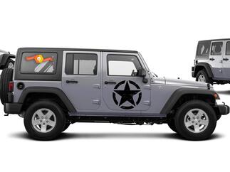 Verontruste Army Star-sticker past op Jeep grote 20-inch vinyl militaire motorkap grafische body
