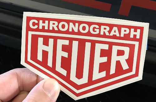 Chronograaf Heuer Logo Vinyl Decal Sticker