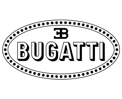 Bugatti Logo Universele Vinyl Sticker Decal