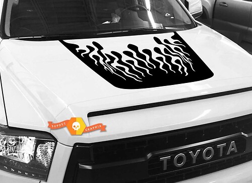 Vlamstijl Motorkap Vinyl Decal Sticker voor Toyota Tundra 2014-2018