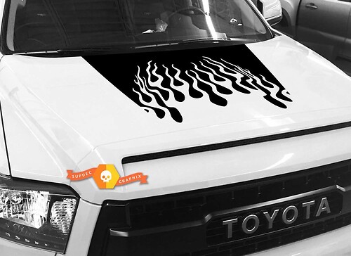 Vlam Silhouet Motorkap Vinyl Decal Sticker voor Toyota Tundra 2014-2018