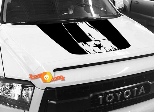 Texas vlag motorkap vinyl decal sticker voor Toyota Tundra 2014-2018