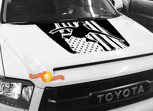 Verweerde USA-vlag Eend Motorkap Vinyl Sticker voor Toyota Tundra 2014-2018
