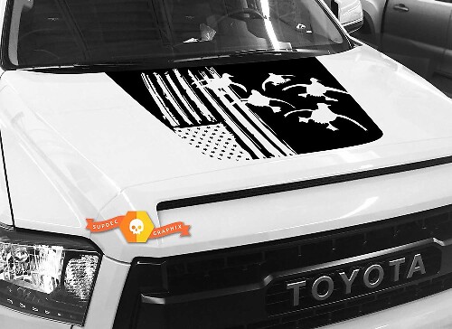 USA-vlag eenden motorkap vinyl sticker voor Toyota Tundra 2014-2018