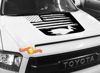 Hood USA Distressed Flag Ducks grafische sticker voor TOYOTA TUNDRA 2014 2015 2016 2017 2018 #14
