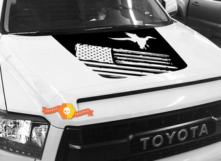 Hood USA Distressed Flag Ducks grafische sticker voor TOYOTA TUNDRA 2014 2015 2016 2017 2018 #15
