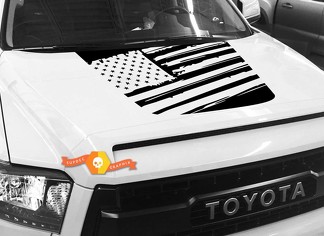 Hood USA noodlijdende vlag grafische sticker voor TOYOTA TUNDRA 2014 2015 2016 2017 2018 #22
