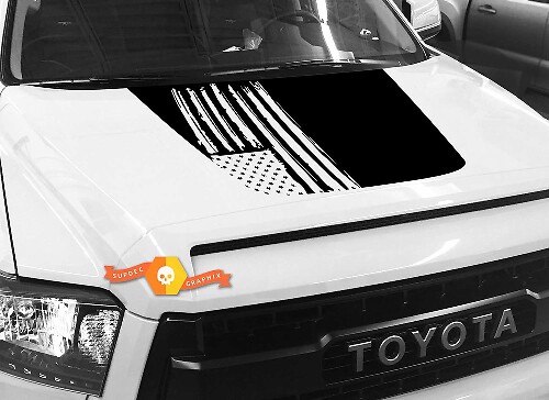 Blackout USA Vlag Motorkap Vinyl Decal voor Toyota Tundra 2014-2018