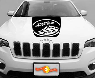 2014-2017 Jeep Cherokee Trail Rated Sport Vinyl Hood Decal Sticker Graphic 2
