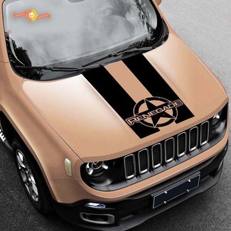 2015-2019 Rally Distressed star Renegade Jeep vinyl motorkap sticker Graphic

