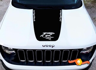 2014-2017 Jeep Cherokee 2.4 TigerShark vinyl kap sticker sticker afbeelding
